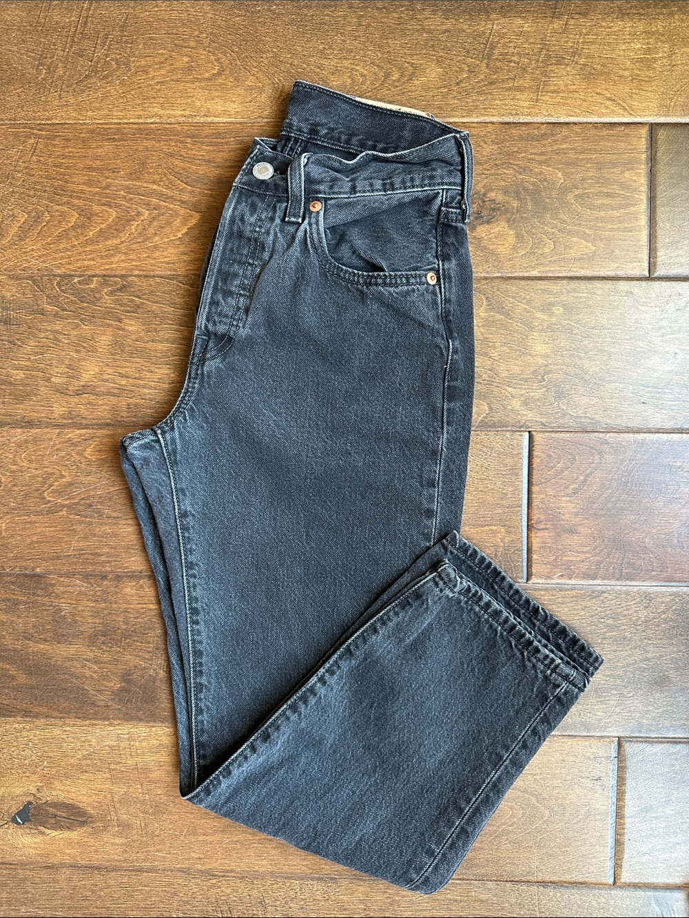 Levi’s 501 Women's Black High-Rise Straight Jeans
